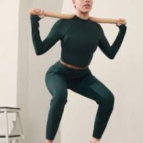 Athleta Interval Mock Neck Top Long Sleeve - Black Size XS - New with Tags - Picture 6 of 7